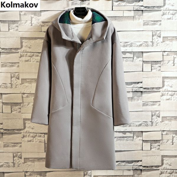2020 winter new men's long wool coat hooded casual woolen overcoat pure colour zipper trenchcoat for men, Black
2020 winter new men's long wool coat hooded casual woolen overcoat pure colour zipper trenchcoat for men, Black