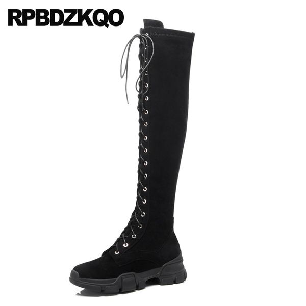 suede tall platform boots flatform round toe knee high elevator lace up long shoes women black fall muffin harajuku
suede tall platform boots flatform round toe knee high elevator lace up long shoes women black fall muffin harajuku