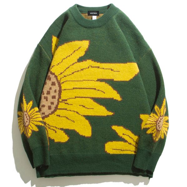 hip hop men sweater sunflower pullover retro streetwear mens knitted checkered vintage utumn winter sweaters, Black
hip hop men sweater sunflower pullover retro streetwear mens knitted checkered vintage utumn winter sweaters, Black