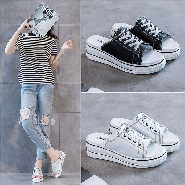 fashion net red slippers summer korean open-toed women's slippers leather white shoes outdoor non-slip sandals beach shoes, Black
fashion net red slippers summer korean open-toed women's slippers leather white shoes outdoor non-slip sandals beach shoes, Black