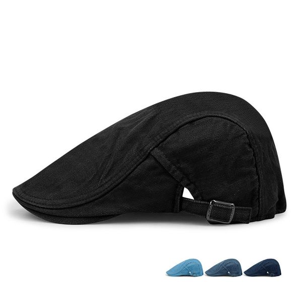 berets 2021 spring and autumn simple washed denim beret fashion wild painter hat men women british personality octagonal, Blue;gray
berets 2021 spring and autumn simple washed denim beret fashion wild painter hat men women british personality octagonal, Blue;gray