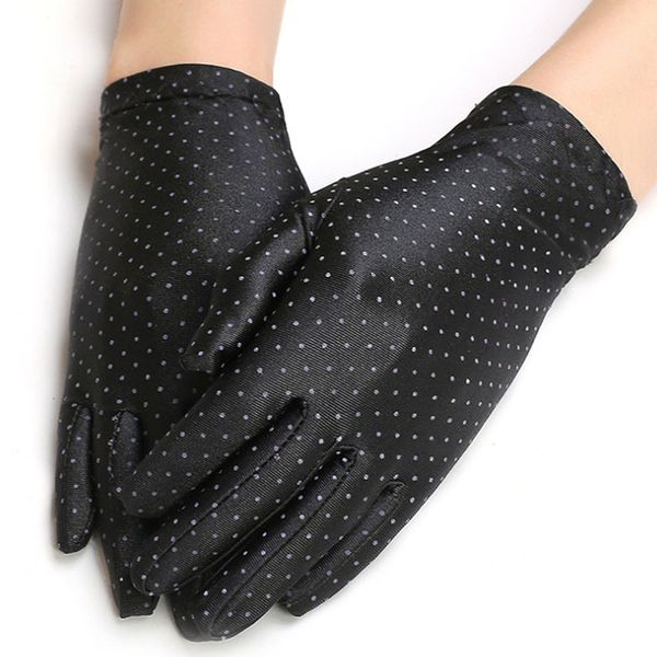 fashion dot women gloves summer sunscreen wrist gloves lady anti-uv short driving elastic mittens, Blue;gray
fashion dot women gloves summer sunscreen wrist gloves lady anti-uv short driving elastic mittens, Blue;gray