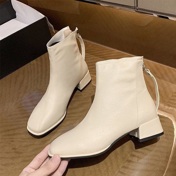 women ankle boots ladies shoes autumn zipper pu leather fashion shoe square toe med heels female 2020 new footwear comfort, Black
women ankle boots ladies shoes autumn zipper pu leather fashion shoe square toe med heels female 2020 new footwear comfort, Black