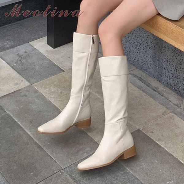 meotina real leather mid heel riding boots women long boots shoes square toe zip block heels knee high beige big size 40, Black
meotina real leather mid heel riding boots women long boots shoes square toe zip block heels knee high beige big size 40, Black