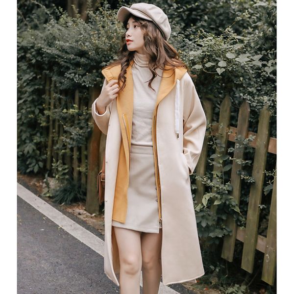 winter woolen coat for women 2020 new thick hooded korean style splicing long loose keep warm raglan sleeve fashion coat 03f, Tan;black
winter woolen coat for women 2020 new thick hooded korean style splicing long loose keep warm raglan sleeve fashion coat 03f, Tan;black