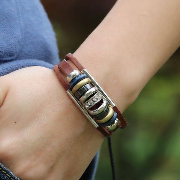 tennis vintage multiple layer beaded bracelet adjustable genuine leather bracelets for women beads jewelry accessories female wristband, Golden;silver
tennis vintage multiple layer beaded bracelet adjustable genuine leather bracelets for women beads jewelry accessories female wristband, Golden;silver