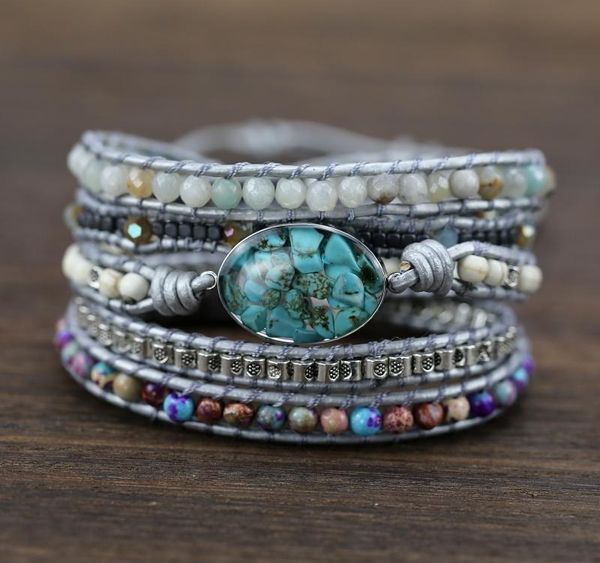 new unique mixed natural stones charm 5 strands wrap bracelets for women handmade boho bracelet leather bracelet gift jewelry y200107
new unique mixed natural stones charm 5 strands wrap bracelets for women handmade boho bracelet leather bracelet gift jewelry y200107