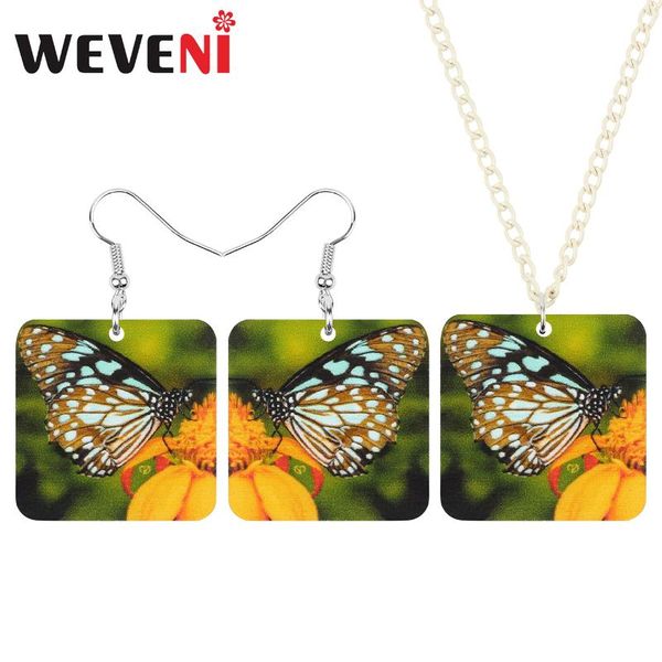 weveni акриловых площади monarch butterfly flower ювелирных наборы прекрасные животные насекомые ожерелье серьга для женщин teens подарки по, Silver
weveni акриловых площади monarch butterfly flower ювелирных наборы прекрасные животные насекомые ожерелье серьга для женщин teens подарки по, Silver