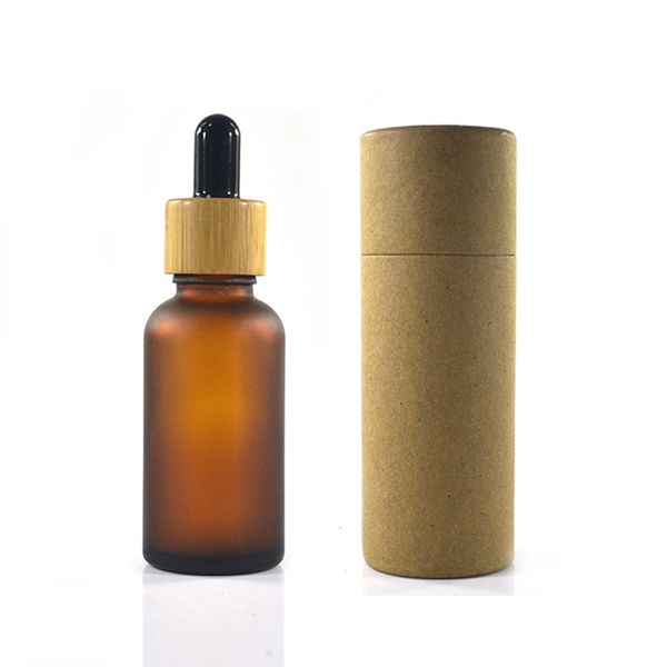 100pcs 30ml frosted amber glass bottle with bamboo cap with paper tube packaging scale dropper
100pcs 30ml frosted amber glass bottle with bamboo cap with paper tube packaging scale dropper