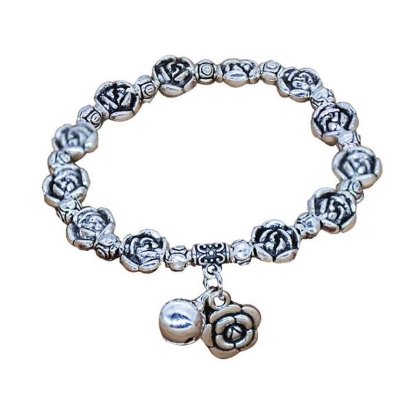 ethnic style handmade beaded elastic rope retro miao silver tibetan silver bracelet bell rose flower pisces bracelet wy1584, Black
ethnic style handmade beaded elastic rope retro miao silver tibetan silver bracelet bell rose flower pisces bracelet wy1584, Black