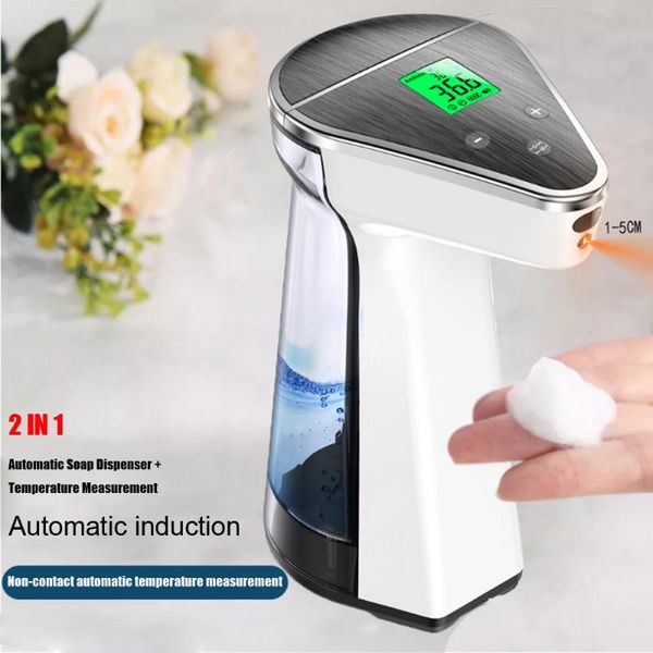 liquid soap dispenser 2 in 1 automatic induction hands-washing-temperature measurement machine for the public stations
liquid soap dispenser 2 in 1 automatic induction hands-washing-temperature measurement machine for the public stations