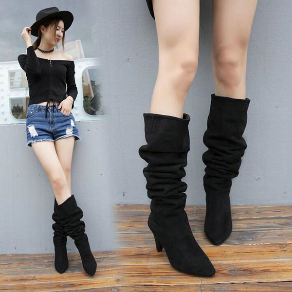boots women winter warm snow pointe over the knee platform rubber long sock high heels black shoes
boots women winter warm snow pointe over the knee platform rubber long sock high heels black shoes
