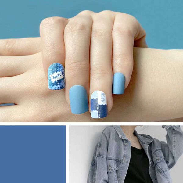 24pcs popular denim blue sky blue wearable fake nail pieces sweet suitable girls daily wear fresh nail beauty tools tn, Red;gold
24pcs popular denim blue sky blue wearable fake nail pieces sweet suitable girls daily wear fresh nail beauty tools tn, Red;gold