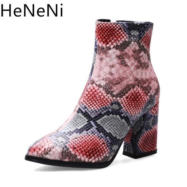 european style printed snakeskin ankle boots woman boots pointed toe autumn winter female shoes botas zapatos de mujer, Black
european style printed snakeskin ankle boots woman boots pointed toe autumn winter female shoes botas zapatos de mujer, Black