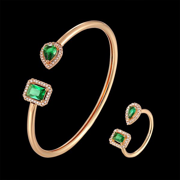 lanruisha simple geometry combination bangle and ring jewelry set elastic water drop and rectangle micro inlay popular jewelry, Silver
lanruisha simple geometry combination bangle and ring jewelry set elastic water drop and rectangle micro inlay popular jewelry, Silver