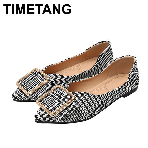 timetang women cloth shoes single flat loafers metal buckle lady slip on shallow flats pointed toe footwear plus size zapatos, Black
timetang women cloth shoes single flat loafers metal buckle lady slip on shallow flats pointed toe footwear plus size zapatos, Black