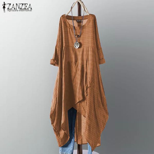casual dresses zanzea asymmetrical midi dress women's check 2021 female long sleeve plaid vestidos summer sundress shirt robe 5xl, Black;gray
casual dresses zanzea asymmetrical midi dress women's check 2021 female long sleeve plaid vestidos summer sundress shirt robe 5xl, Black;gray