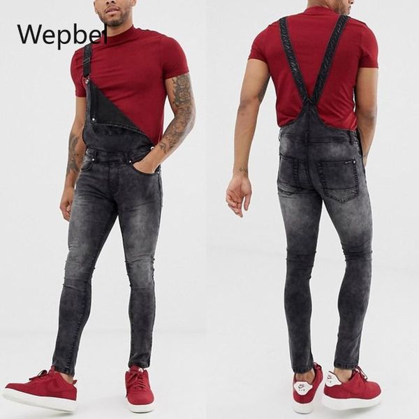 men's jeans wepbel men pants plus size solid color denim overalls grey fashion jumpsuits strap rompers ripped trousers, Blue
men's jeans wepbel men pants plus size solid color denim overalls grey fashion jumpsuits strap rompers ripped trousers, Blue