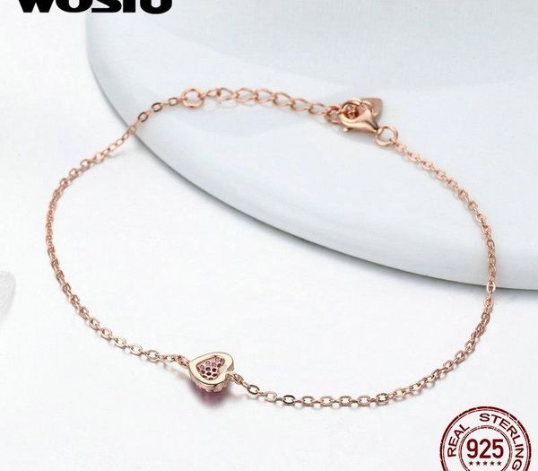 wostu 925 sterling silver rose gold romantic heart chain link bracelet for women lobster clasp bracelet jewelry gifth
wostu 925 sterling silver rose gold romantic heart chain link bracelet for women lobster clasp bracelet jewelry gifth