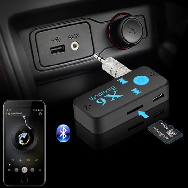 cgjxscar bluetooth x6 music receiver adapter 3 .5mm jack wireless handscar kit with tf card reader
cgjxscar bluetooth x6 music receiver adapter 3 .5mm jack wireless handscar kit with tf card reader