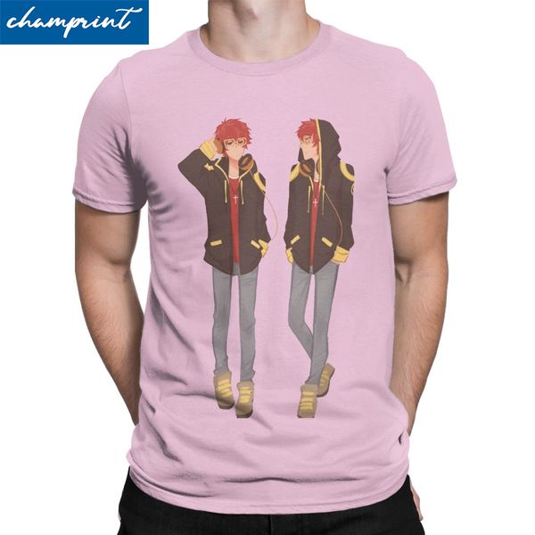 men's t-shirt mystic messenger 707 novelty cotton tee shirt short sleeve mm bg otome game t shirt crewneck plus size