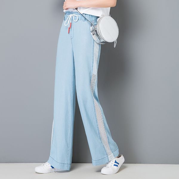 new female thin tencel loose jeans womens casual jeans for summer spring straight pants light blue long plus size
new female thin tencel loose jeans womens casual jeans for summer spring straight pants light blue long plus size
