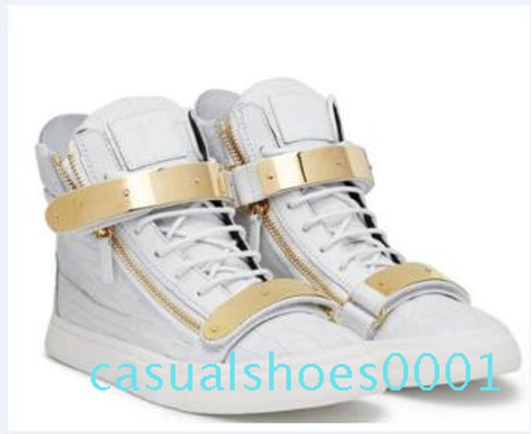 italy designer shoes genuine leather flat casual shoes golden zipper runner runing men and women high help sneakers trainers c01, Black
italy designer shoes genuine leather flat casual shoes golden zipper runner runing men and women high help sneakers trainers c01, Black
