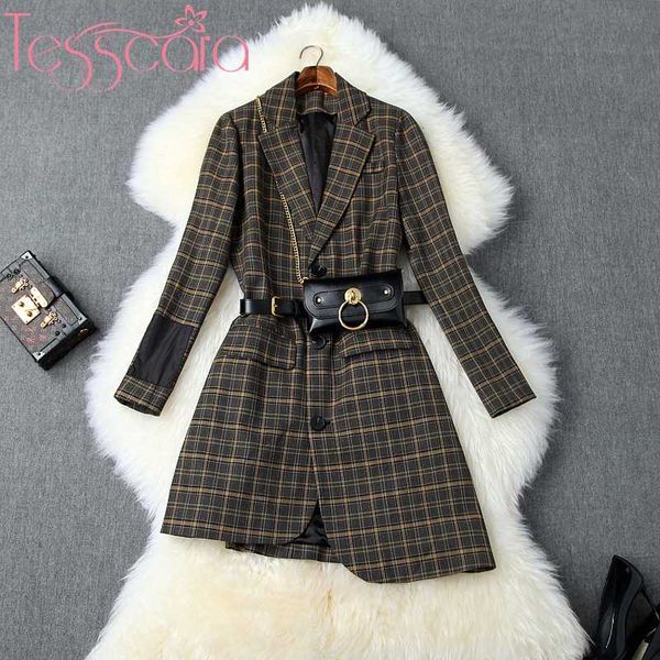tesscara women runway designer vintage plaid blazer jacket coat elegant office cocktail party outerwear & coats, White;black
tesscara women runway designer vintage plaid blazer jacket coat elegant office cocktail party outerwear & coats, White;black