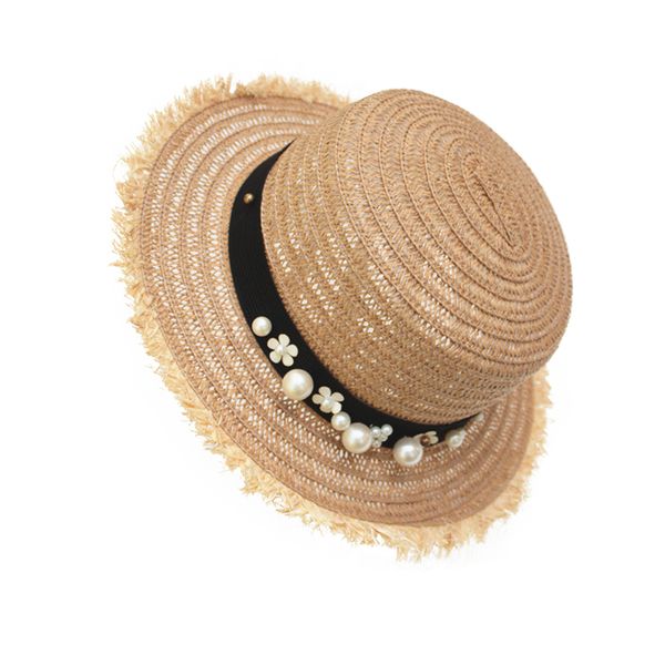 flat straw hat women's summer hats trip vacation caps leisure pearl decorated fedora beach sun panama hats m229, Blue;gray
flat straw hat women's summer hats trip vacation caps leisure pearl decorated fedora beach sun panama hats m229, Blue;gray