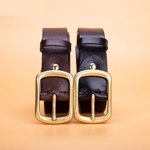men belt genuine leather the first layer of leather belt pin buckle head fashion business copper buckle spot wholesale, Black;brown
men belt genuine leather the first layer of leather belt pin buckle head fashion business copper buckle spot wholesale, Black;brown
