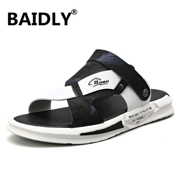 summer men sandals two uses leather outdoor male beach sandals classic casual non-slip slides slippers new flat footwear, Black
summer men sandals two uses leather outdoor male beach sandals classic casual non-slip slides slippers new flat footwear, Black