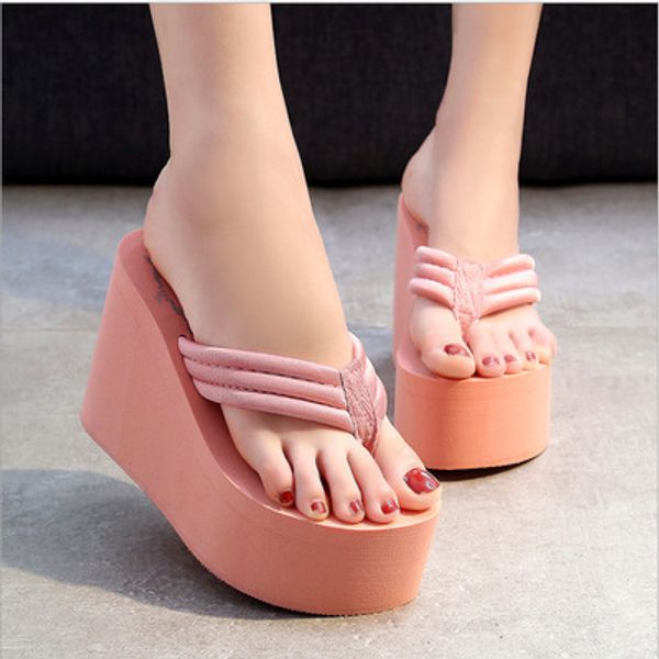 2020 summer flip-flops thick bottom clip feet casual wild large size female sandals and slippers, Black
2020 summer flip-flops thick bottom clip feet casual wild large size female sandals and slippers, Black
