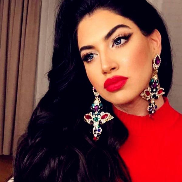dangle & chandelier design baroque style multicolors rhinestone big cross earrings jewelry maxi ladys' statement accessories, Silver
dangle & chandelier design baroque style multicolors rhinestone big cross earrings jewelry maxi ladys' statement accessories, Silver