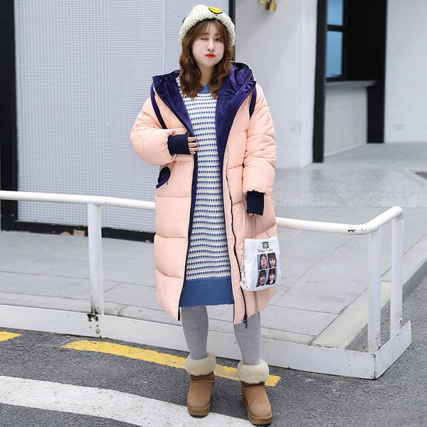 women's down & parkas 2021 autumn winter women warm korean solid color loose coats thick cotton padded jacket female hooded long a167, Black
women's down & parkas 2021 autumn winter women warm korean solid color loose coats thick cotton padded jacket female hooded long a167, Black