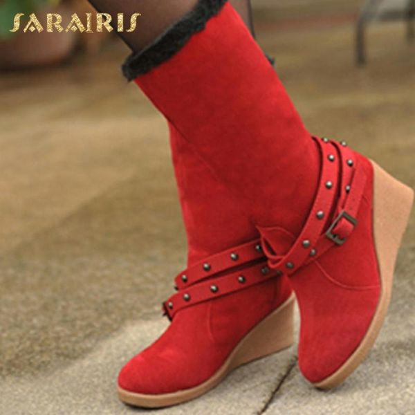 boots sarairis fashion 2021 big size 43 wedge high heels mid calf woman shoes add fur warm winter ladies, Black
boots sarairis fashion 2021 big size 43 wedge high heels mid calf woman shoes add fur warm winter ladies, Black