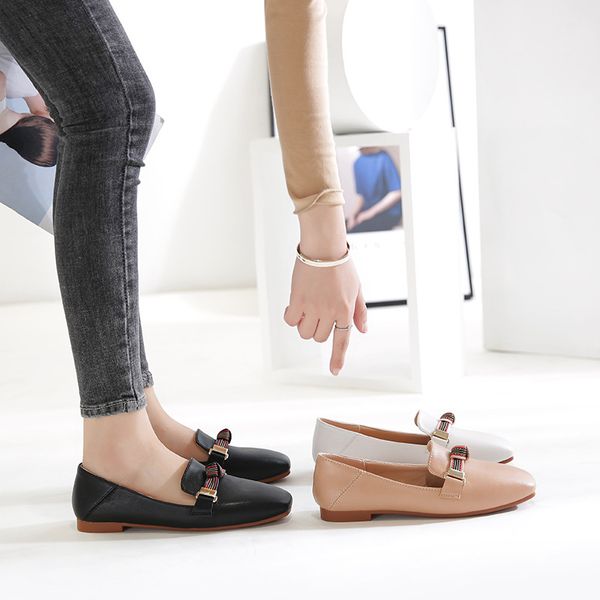 2020 spring children's college flat flat shoes square toe soft bottom large size zapatos de mujer, Black
2020 spring children's college flat flat shoes square toe soft bottom large size zapatos de mujer, Black