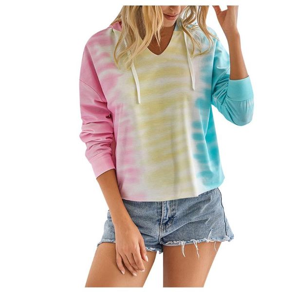 tie-dye hooded harajuku sweatshirt women autumn gradient contrast color long sleeve pullover sweatshirt sudaderas para mujer, Black
tie-dye hooded harajuku sweatshirt women autumn gradient contrast color long sleeve pullover sweatshirt sudaderas para mujer, Black