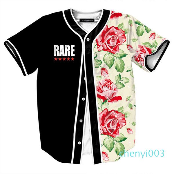 summer style hipster hip hop tee shirt men women 3d floral print t-shirt baseball jersey street casual v-neck buon down c03, White;black
summer style hipster hip hop tee shirt men women 3d floral print t-shirt baseball jersey street casual v-neck buon down c03, White;black