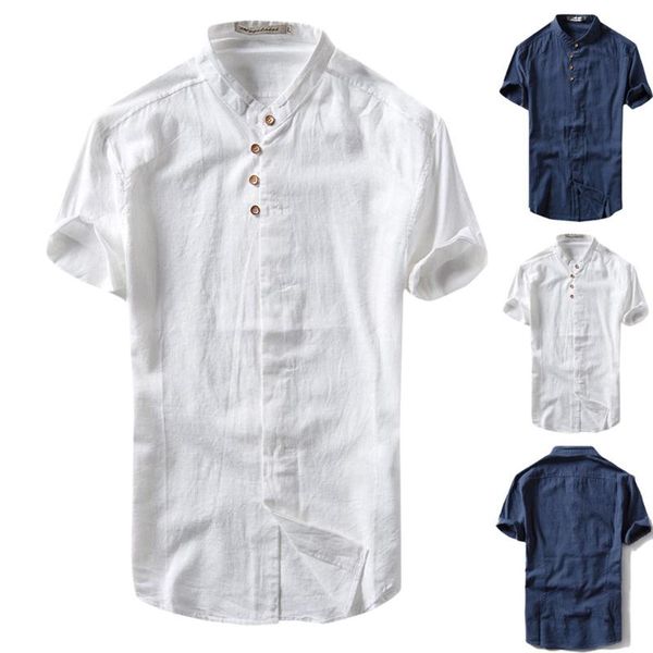 men's casual shirts 2021 summer causal shirt short sleeve button linen solid color loose blouse s-2xl hawaiian camisa masculina, White;black
men's casual shirts 2021 summer causal shirt short sleeve button linen solid color loose blouse s-2xl hawaiian camisa masculina, White;black