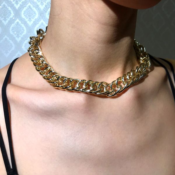 jjfoucs new vintage gold color chunky choker necklace for women short thick link chain statement necklace female charm jewelry, Silver
jjfoucs new vintage gold color chunky choker necklace for women short thick link chain statement necklace female charm jewelry, Silver