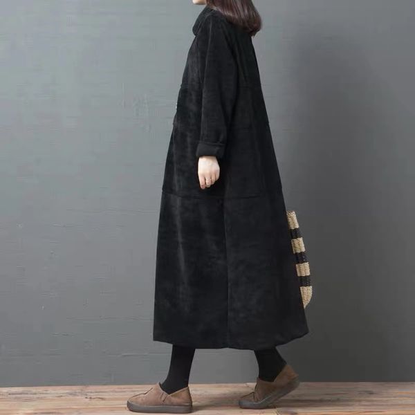 autumn winter women trenvh solid color bigger sizes corduroy cardigan female clothes loose casual women yoyikamomo, Tan;black
autumn winter women trenvh solid color bigger sizes corduroy cardigan female clothes loose casual women yoyikamomo, Tan;black