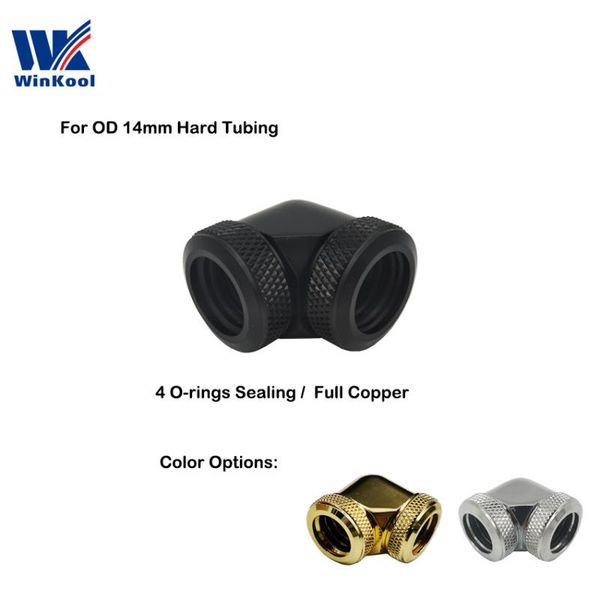 winkool double head 14mm rigid hard tubing fitting adapter 4 o-rings sealing for water cooling
winkool double head 14mm rigid hard tubing fitting adapter 4 o-rings sealing for water cooling