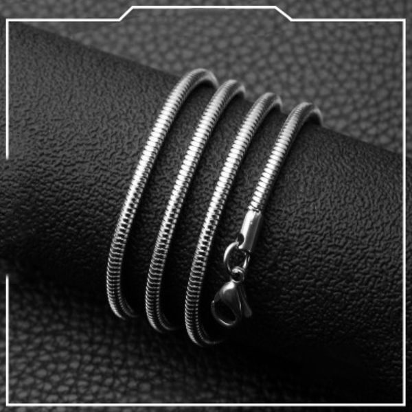 titanium steel necklace men's hip hop rap street necklace fashion stainless steel round snake chain snake bone necklace for men and wom, Silver
titanium steel necklace men's hip hop rap street necklace fashion stainless steel round snake chain snake bone necklace for men and wom, Silver