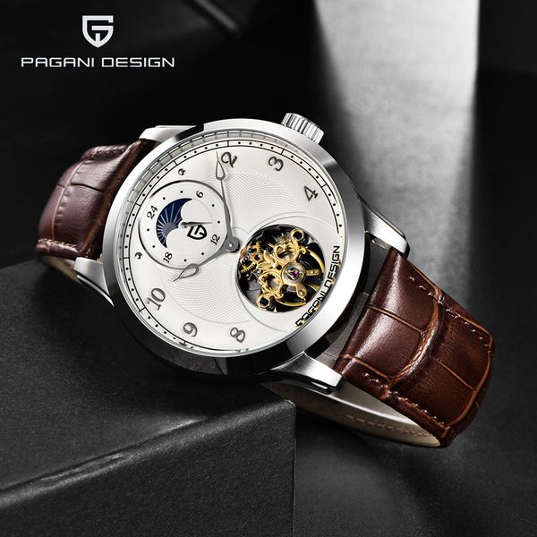 pagani design mens watches mechanical automatic watch men business tourbillon watches for men relogio masculino, Slivery;brown 
pagani design mens watches mechanical automatic watch men business tourbillon watches for men relogio masculino, Slivery;brown