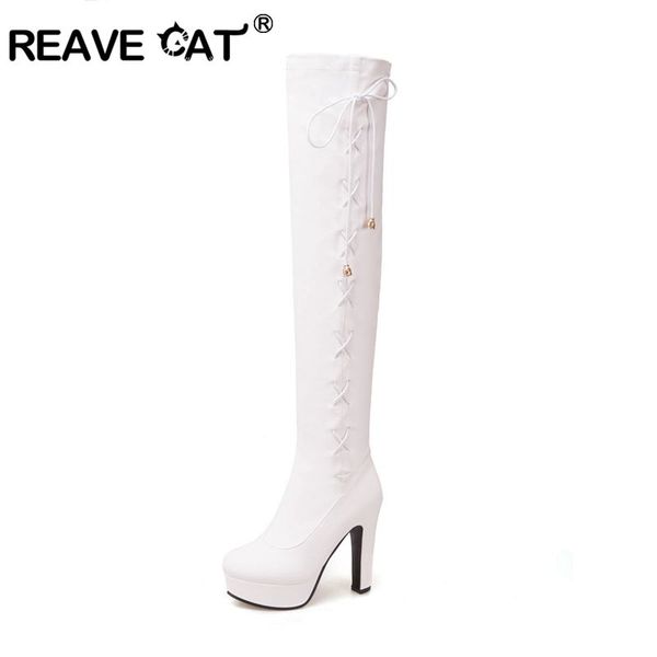 reave cat new super big size 34-48 winter long boots fashion shoes women's over the knee boots thin high heels botas mujer a1128, Black
reave cat new super big size 34-48 winter long boots fashion shoes women's over the knee boots thin high heels botas mujer a1128, Black