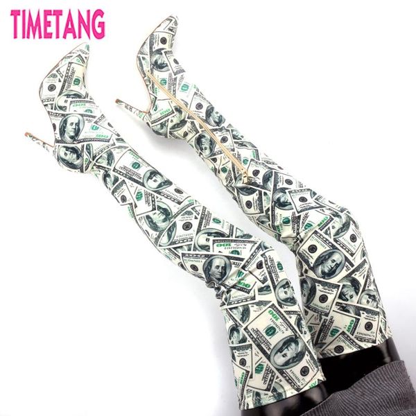 timetang fashion new unique usa dollars paint thigh high women long boots advanced high heel over the knee woman shoes rich, Black
timetang fashion new unique usa dollars paint thigh high women long boots advanced high heel over the knee woman shoes rich, Black