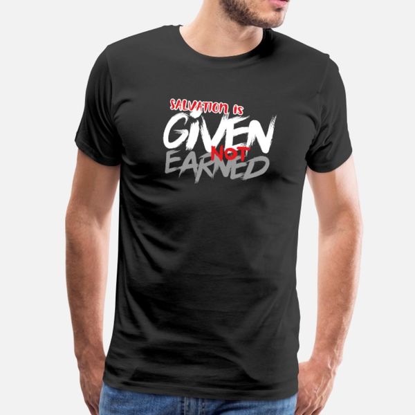 salvation is given not earned bible verse t shirt men customized tee shirt plus size 3xl leisure crazy funny spring natural shirt
salvation is given not earned bible verse t shirt men customized tee shirt plus size 3xl leisure crazy funny spring natural shirt