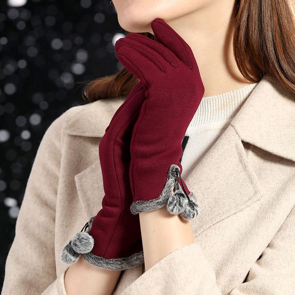 five fingers gloves fashion winter elegant cashmere cotton women' solid bownot pompon thicken warm handschoenen rekawiczki luvas, Blue;gray
five fingers gloves fashion winter elegant cashmere cotton women' solid bownot pompon thicken warm handschoenen rekawiczki luvas, Blue;gray