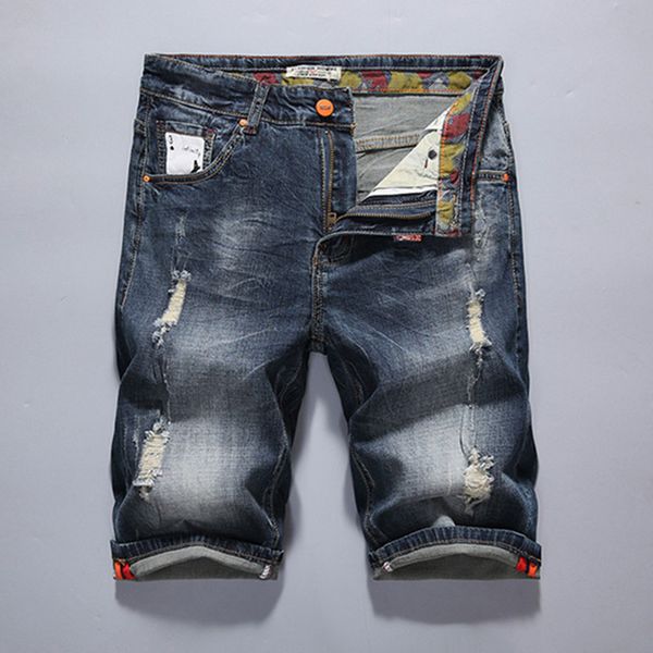 el barco ripped hole cotton shorts jeans men summer hip hop streetwear blue male denim pants soft scratches knee length trousers, White;black
el barco ripped hole cotton shorts jeans men summer hip hop streetwear blue male denim pants soft scratches knee length trousers, White;black