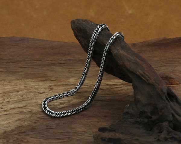 925 sterling silver necklace 2.8mm thick foxtail chain necklace christmas gifts for woman man 
925 sterling silver necklace 2.8mm thick foxtail chain necklace christmas gifts for woman man